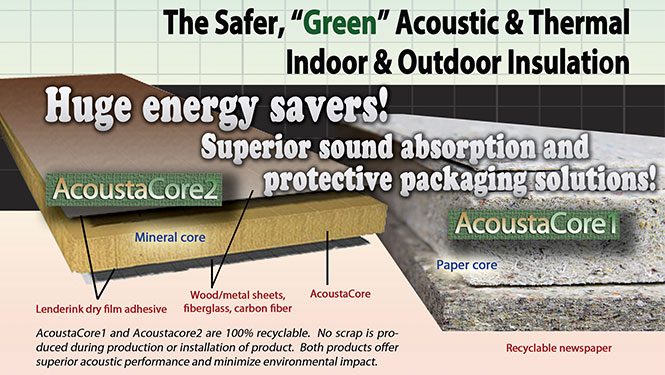 AcoustaCore a Light Weight Acoustic Material Manufactured by Lenderink Technologies