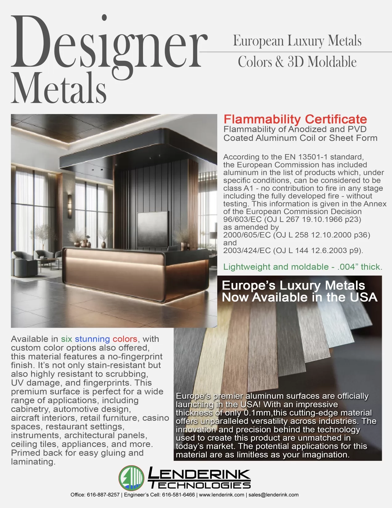 Designer Metals for Interior and Exterior