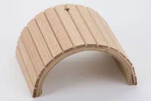 Oak Tambour bonded to Latex Filled Paper Curved