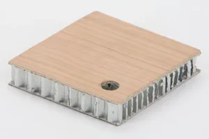 Paper-Backed Wood Veneer bonded to Aluminum Honeycomb